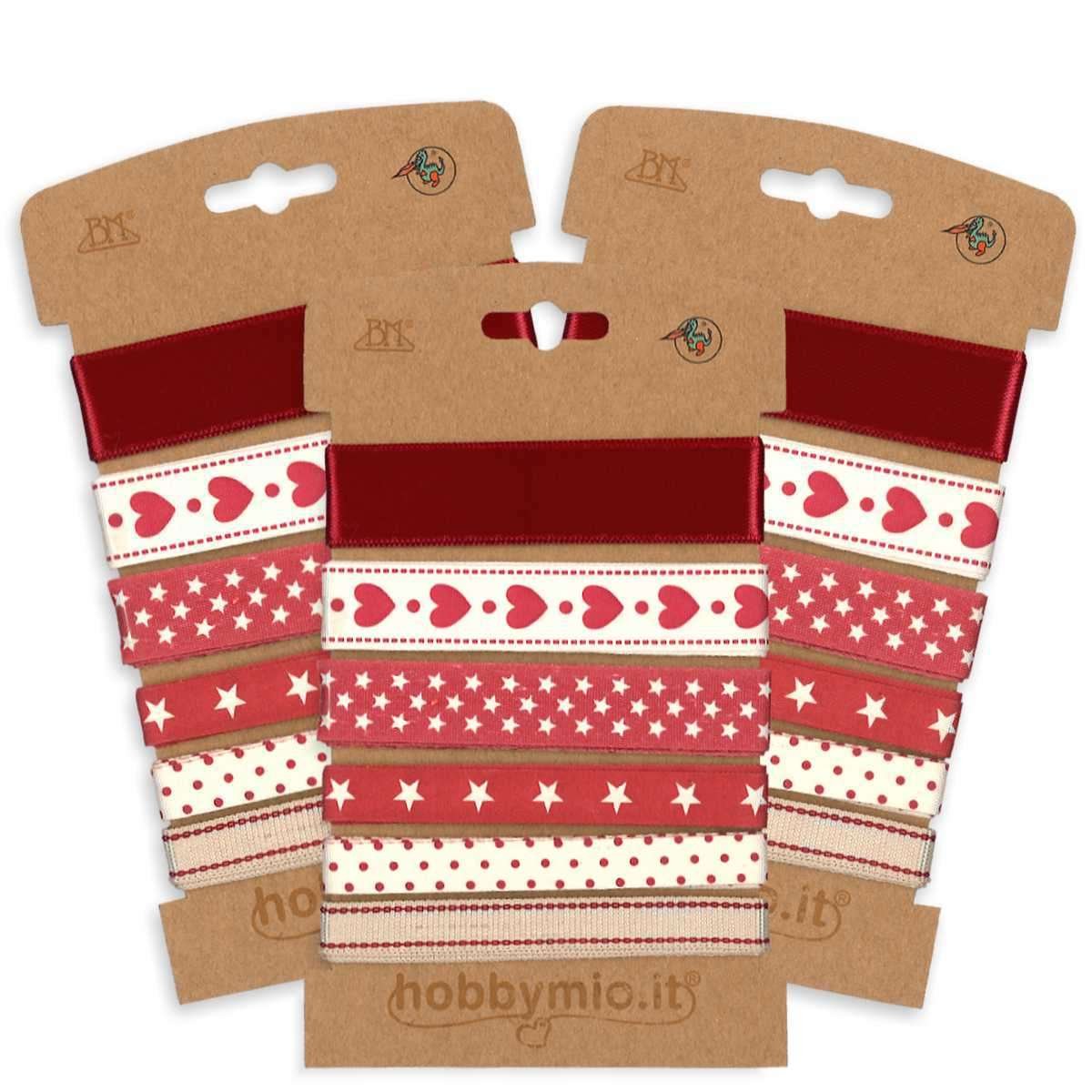 I Ricami del Cuore Linea Natale Set da 3 Blister di nastri decorativi, fantasie assortite – ASPS101 4