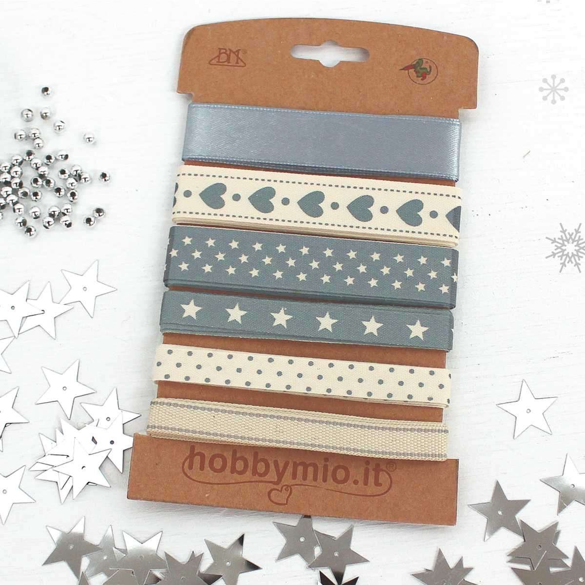 I Ricami del Cuore Linea Natale Set da 3 Blister di nastri decorativi, fantasie assortite – ASPS102 4