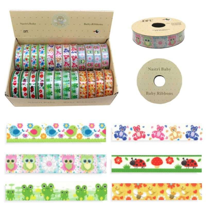 I Ricami del Cuore Passamanerie in Box Nastri Baby decorativi in box di cartone, 24 Rotoli da 3mt – ASPS17 5