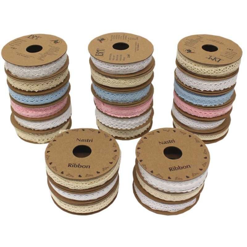 I Ricami del Cuore Passamanerie in Box Pizzi assortiti in box di cartone, 24 Rotoli da 3mt – ASPS19 5