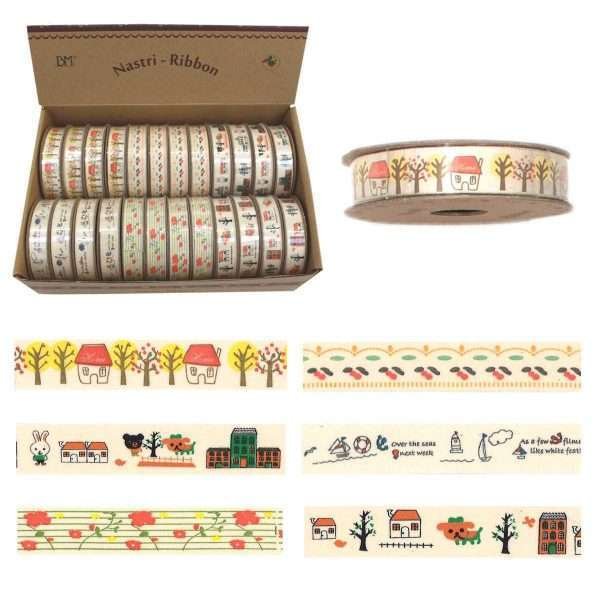 I Ricami del Cuore Linea Natale Passamanerie decorative in box di cartone, 24 Rotoli da 3mt – ASPS9