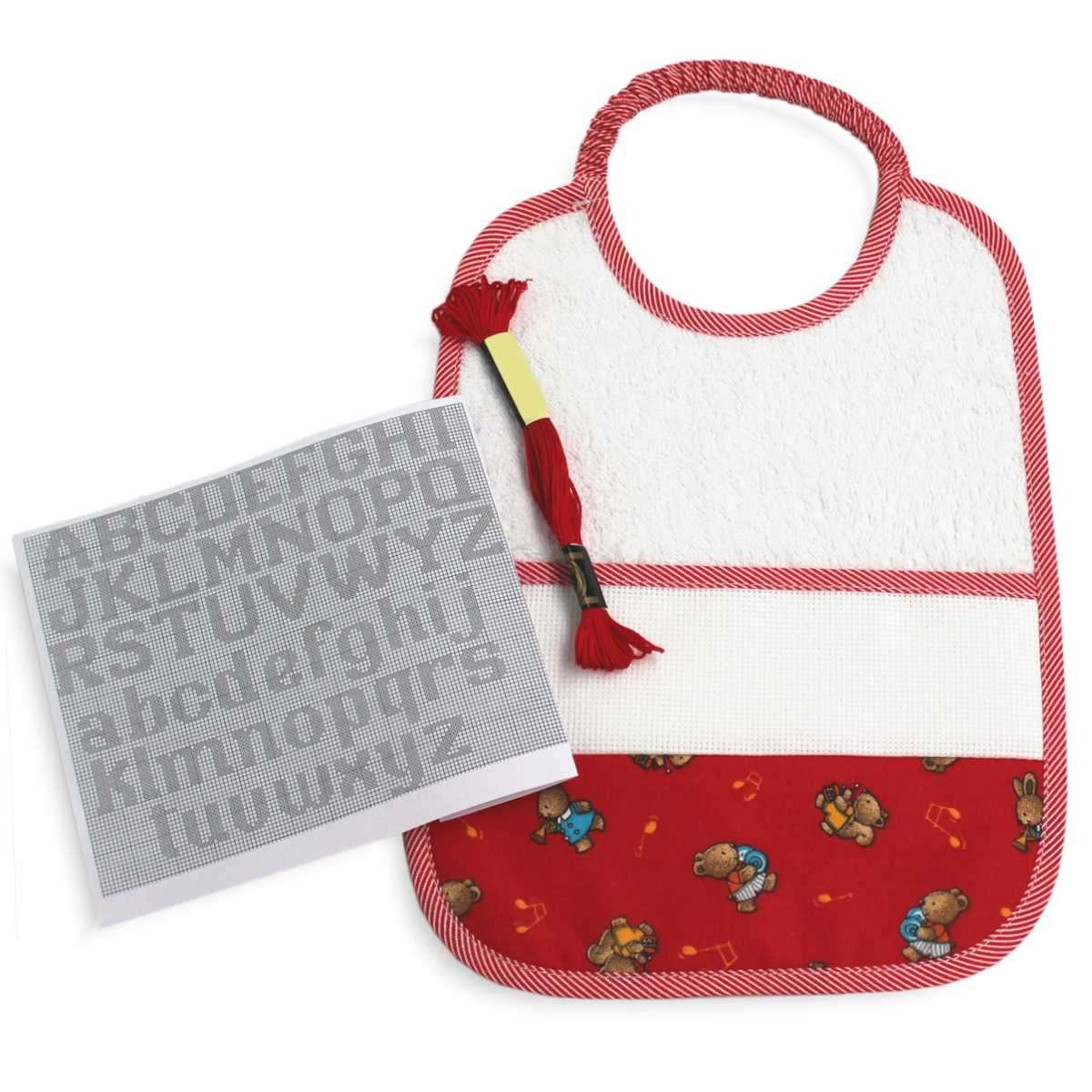 I Ricami del Cuore Bavaglie Kit con Bavaglia, 1 Matassina Moulinè, 1 Schema ricamo – BV1006.KIT 5