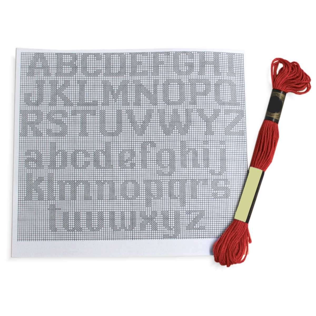 I Ricami del Cuore Bavaglie Kit con Bavaglia, 1 Matassina Moulinè, 1 Schema ricamo – BV1006.KIT 6