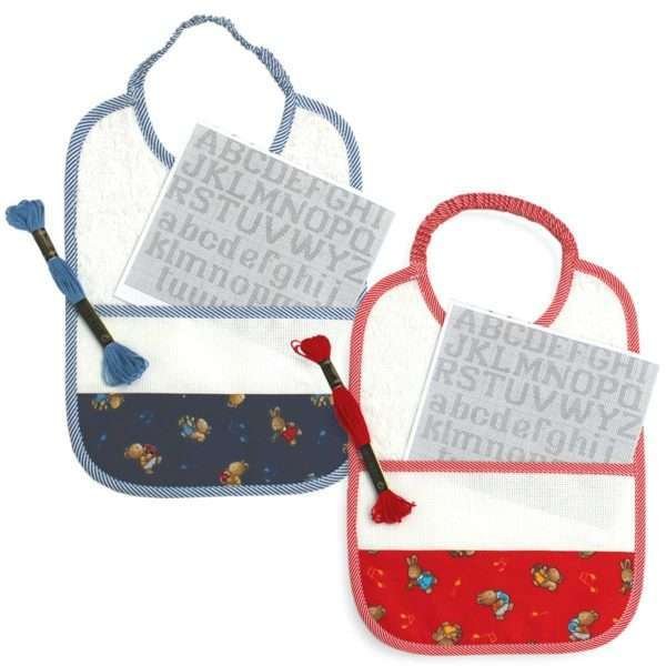 I Ricami del Cuore Bavaglie Kit con Bavaglia, 1 Matassina Moulinè, 1 Schema ricamo – BV1006.KIT 2