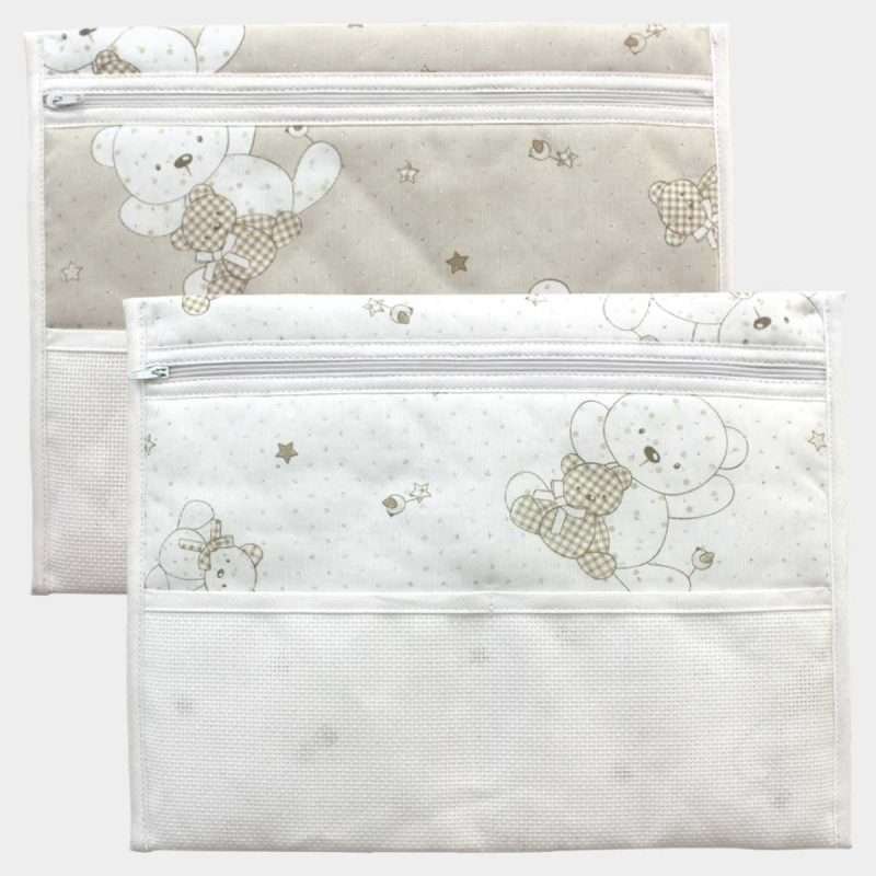 I Ricami del Cuore Coordinati Busta Porta Corredino Orso Lurex con Tela AIDA – CO452.16 3