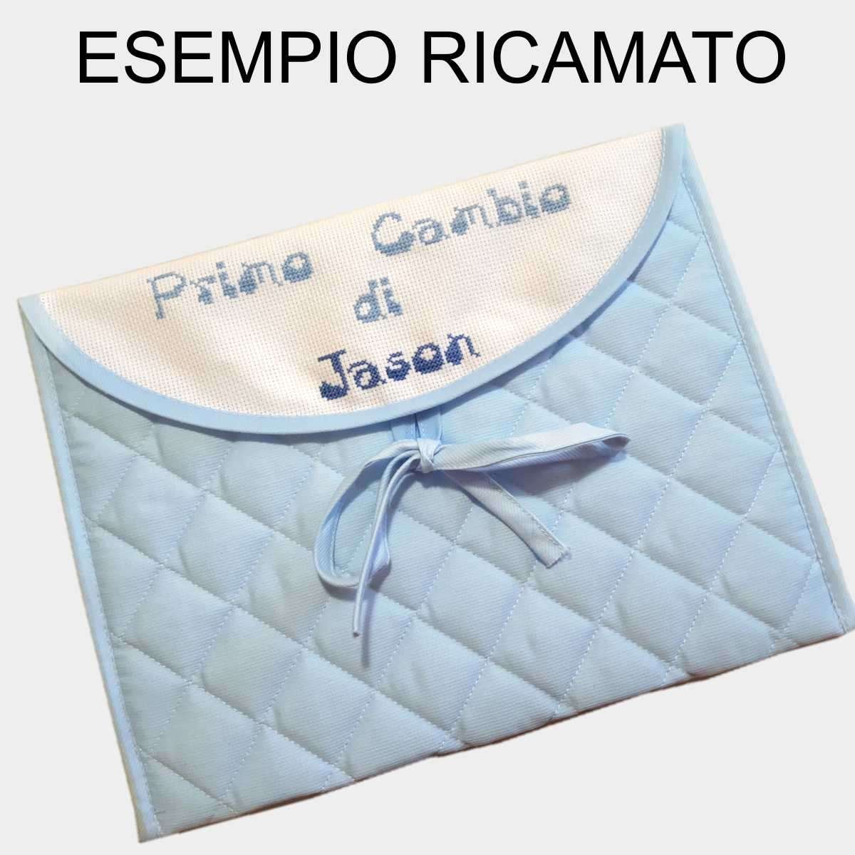 I Ricami del Cuore Coordinati Busta Porta Corredino Trapuntata con Tela AIDA – CO612.16 5