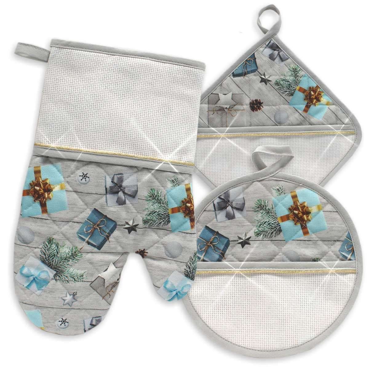I Ricami del Cuore Guantoni e presine natalizie Set Guantone e Presine di Natale – NA732.20 3