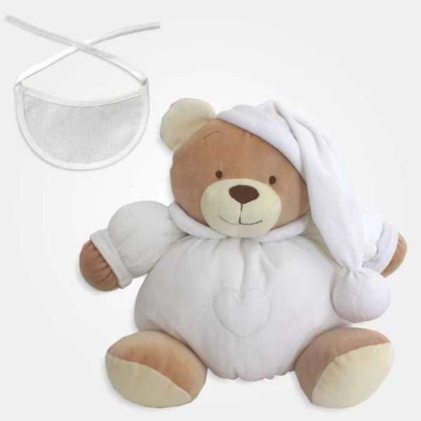 I Ricami del Cuore Peluches Orsacchiotto bianco con Bavaglino – OG173 2