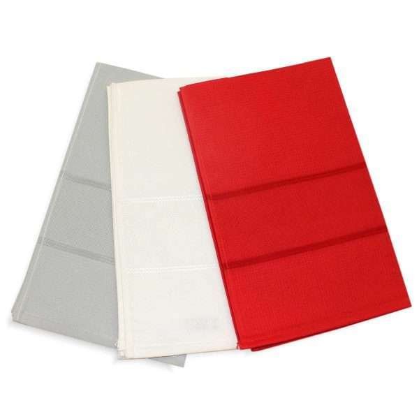 I Ricami del Cuore Cucina Set 3 Strofinacci con Tela AIDA, 3 Matassine e Alfabeto – XPCU342.KT MIX4