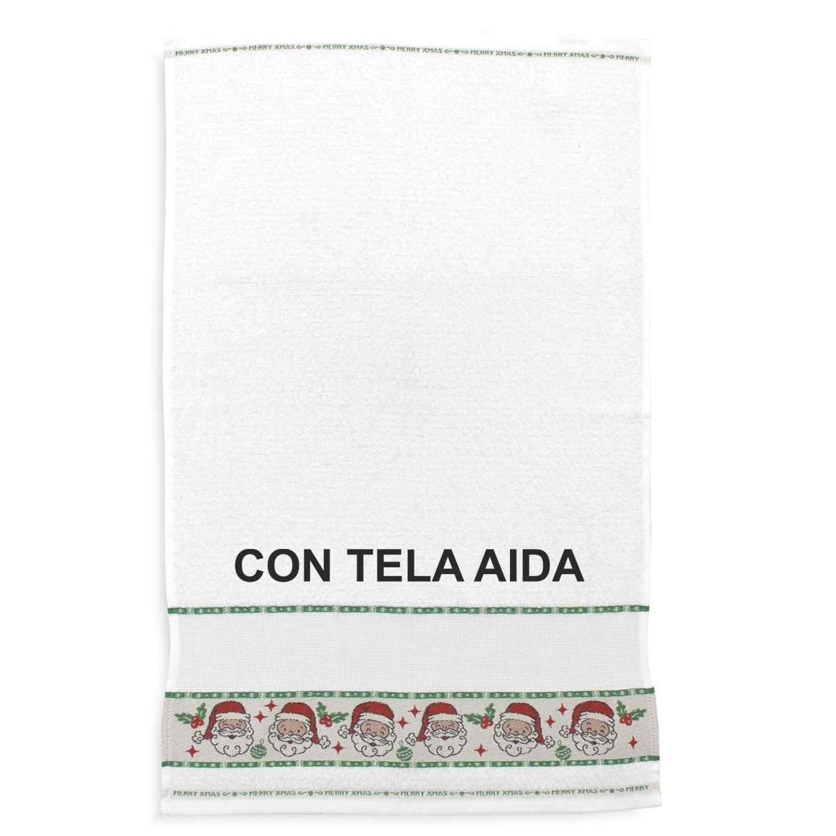 I Ricami del Cuore Strofinacci Natalizi Set 3 Strofinacci Natale (2 pz con Tela AIDA- 1 pz senza Tela Aida), 3 Matassine e Alfabeto – XPNA900.KT 8