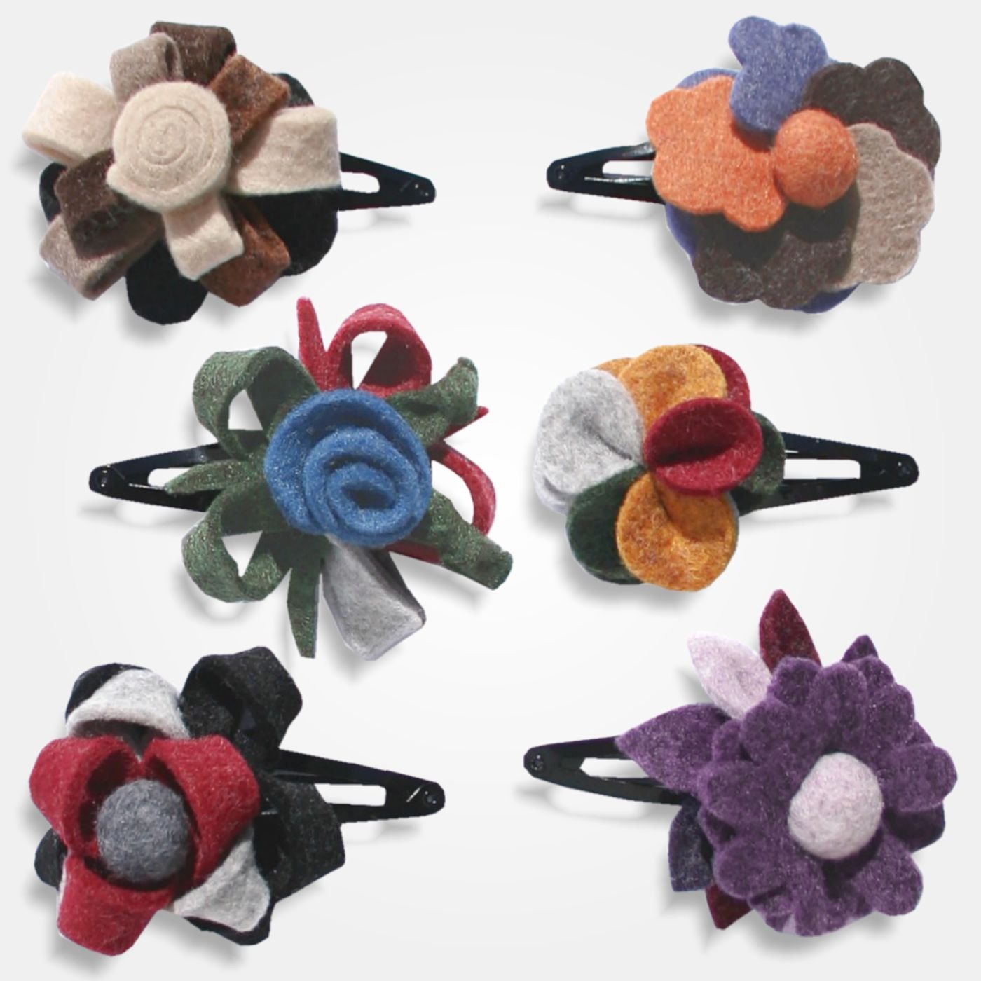 I Ricami del Cuore Linea Persona 6 Mollette con fiore in feltro – SPF152 4 I Ricami del Cuore Linea Persona 6 Mollette con fiore in feltro – SPF152 4