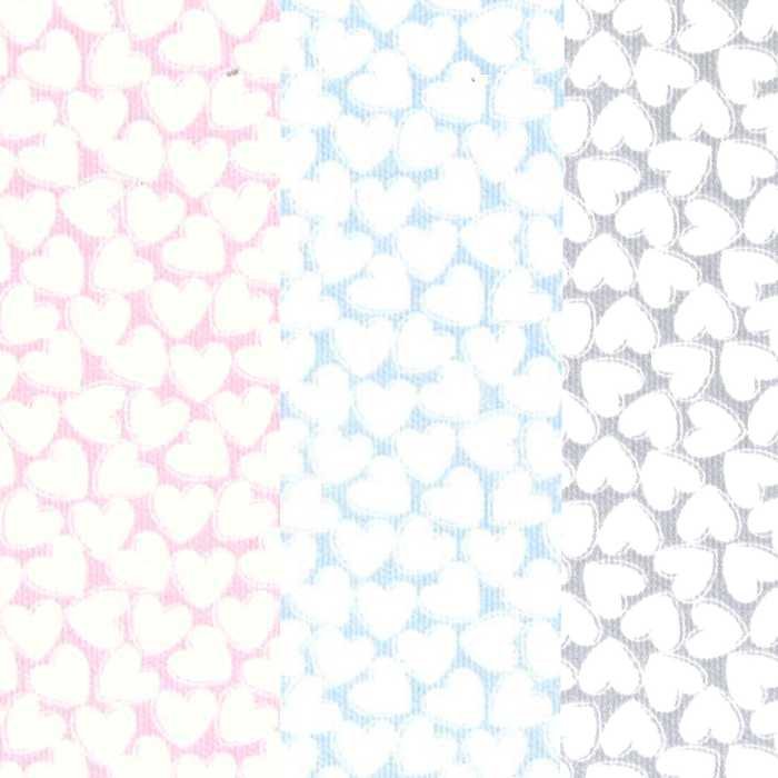I Ricami del Cuore Tessuti per bambini 0,5 Mt. Tessuto Piquet Millerighe Cuori – TS120 3