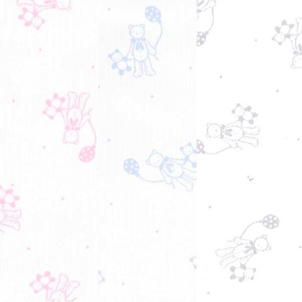 I Ricami del Cuore Tessuti per bambini 0,5 Mt. Tessuto Piquet Millerighe Orsetto – TS129