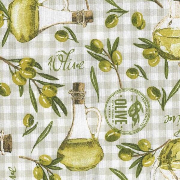 I Ricami del Cuore Tessuti per la casa 0,5 Mt. Tessuto Olive – TS18673 2