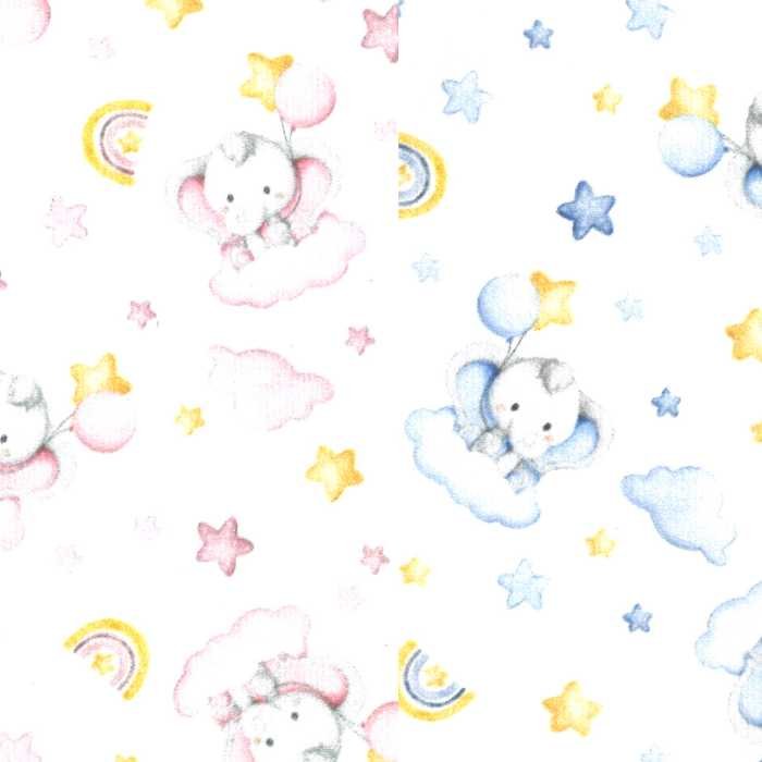 I Ricami del Cuore Tessuti per bambini 0,5 Mt. Tessuto Piquet Millerighe Cuori – TS120 5