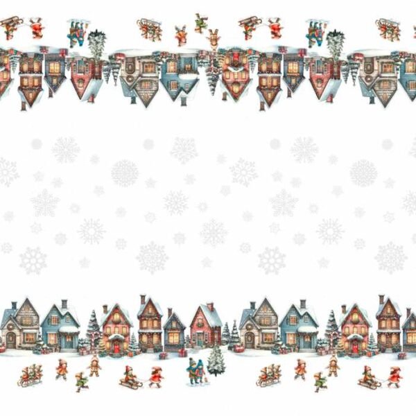 I Ricami del Cuore Tessuti natalizi 1 Mt. Tessuto Tovagliato di Natale – TS18720 2