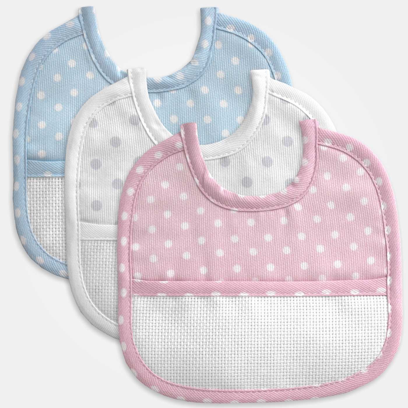 I Ricami del Cuore Bavaglie Bavaglia millerighe pois – XPBV49 3 I Ricami del Cuore Bavaglie Bavaglia millerighe pois – XPBV49 3