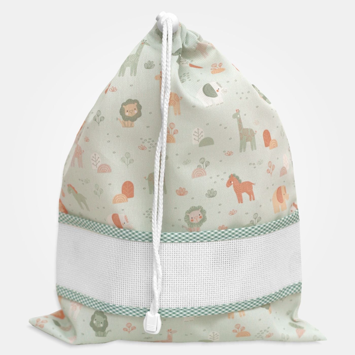 I Ricami del Cuore Buste neonato Sacca Porta Corredino “Africa” con tela Aida – XPCO39.16 4