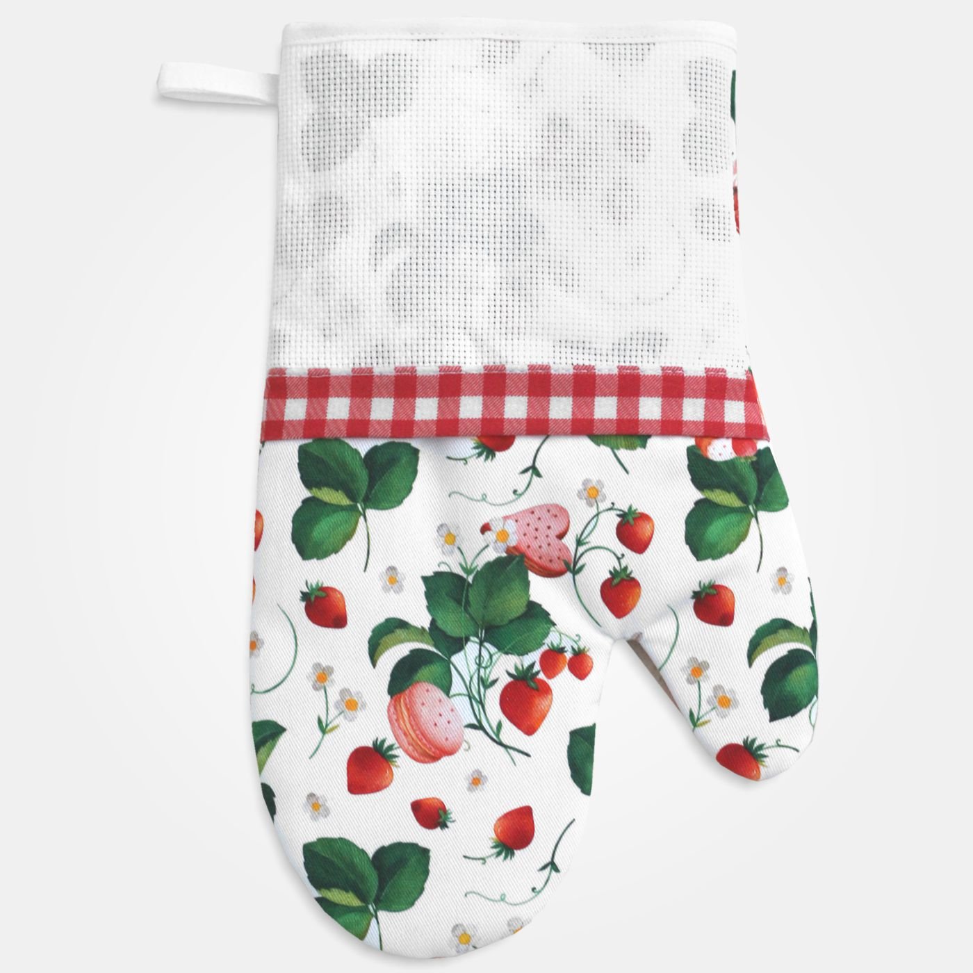 I Ricami del Cuore Cucina Set Guantone e Presine Fragole con tela Aida – XPCU86.20 4 I Ricami del Cuore Cucina Set Guantone e Presine Fragole con tela Aida – XPCU86.20 4