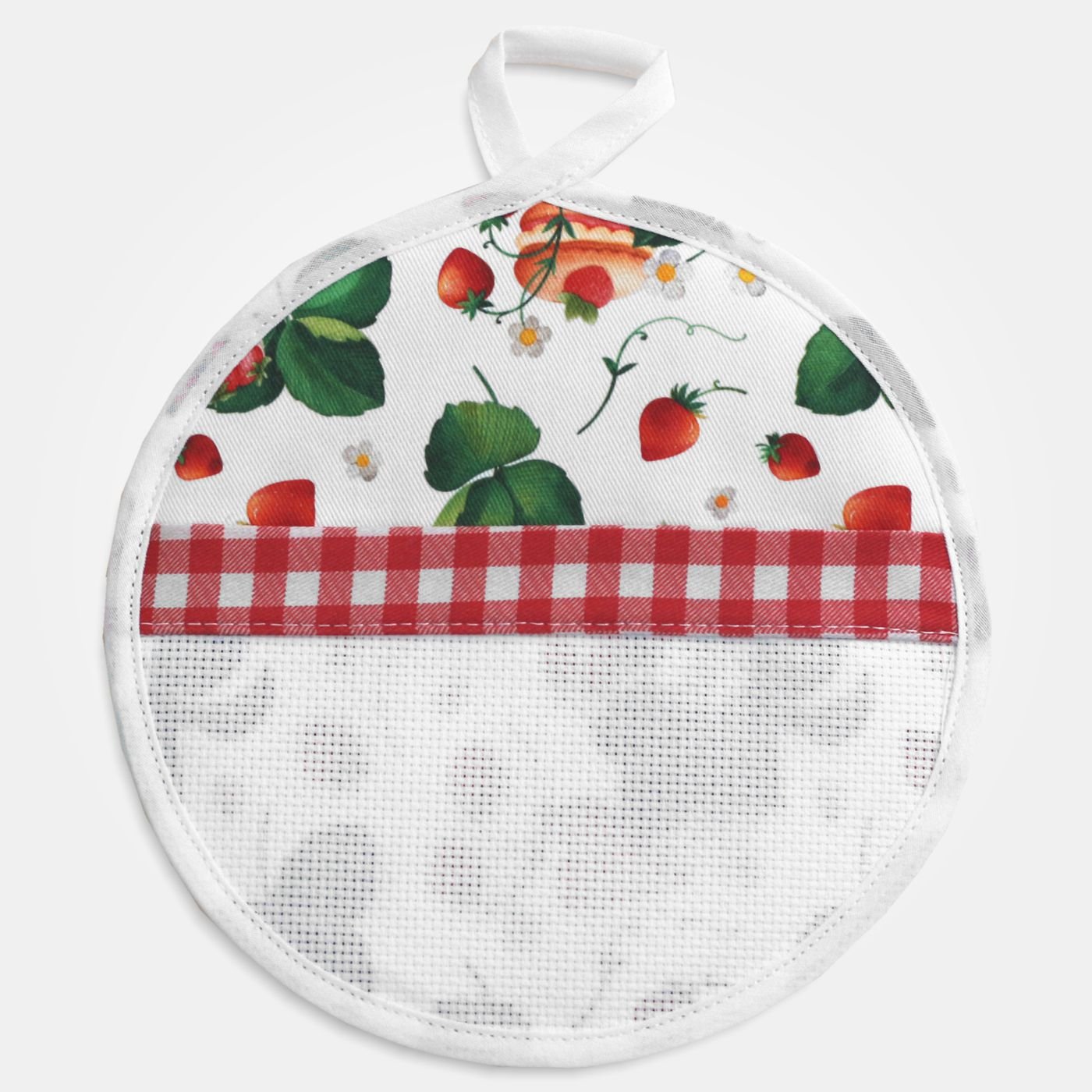 I Ricami del Cuore Cucina Set due presine Fragole con tela Aida –XPCU86.19 4 I Ricami del Cuore Cucina Set due presine Fragole con tela Aida –XPCU86.19 4