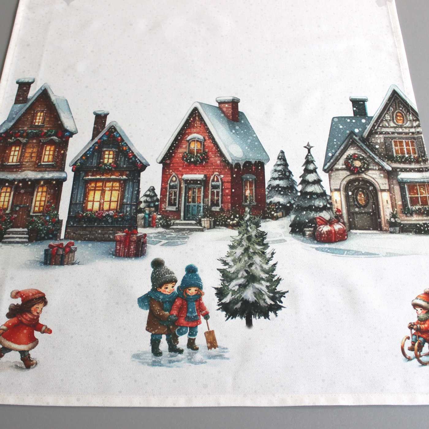 I Ricami del Cuore Centri tavola natalizi Runner Neve – XPNA48.28 5