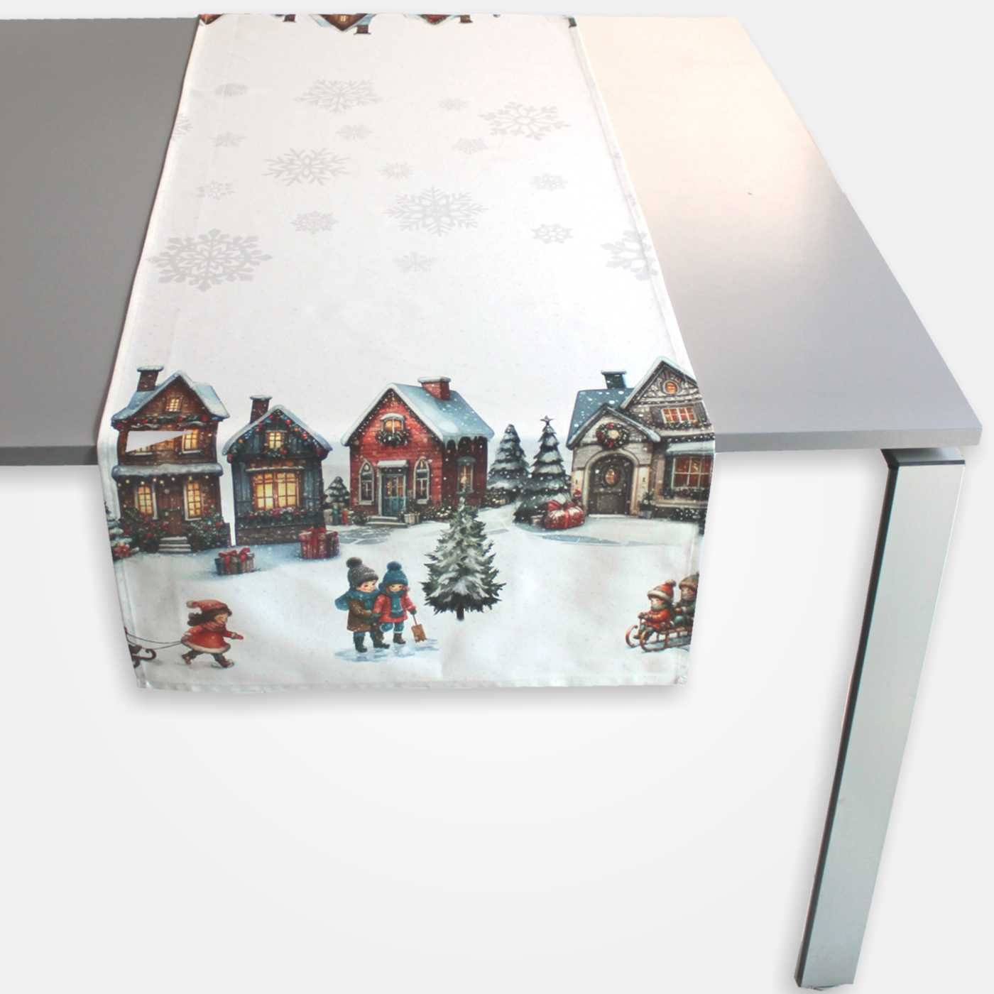 I Ricami del Cuore Centri tavola natalizi Runner Neve – XPNA48.28 6