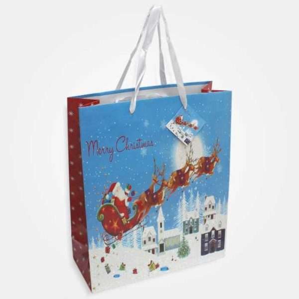 I Ricami del Cuore Idee regalo natalizie Sacchetto regalo Natalizio Blu NA520