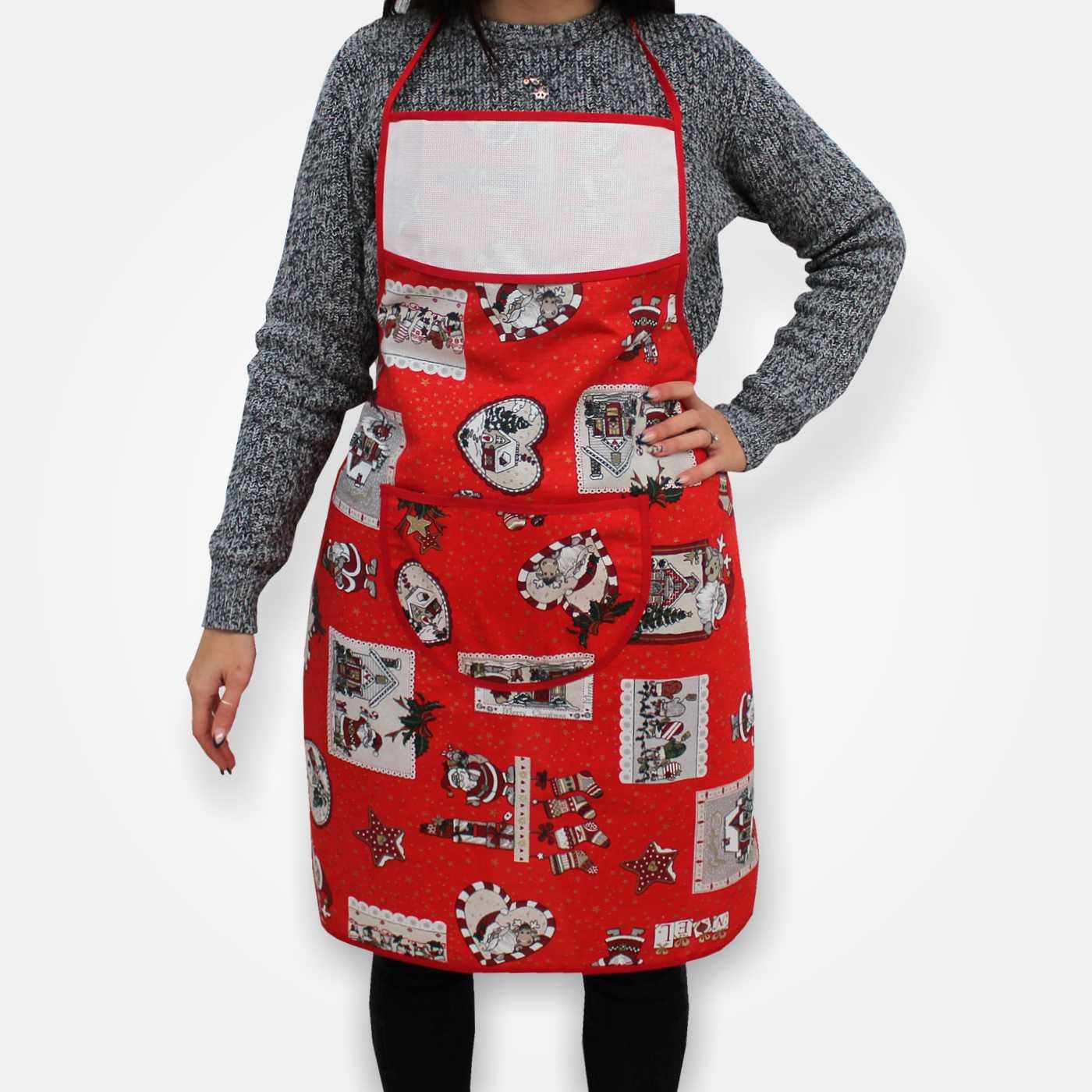 I Ricami del Cuore Grembiuli natalizi Grembiule Intero da Cucina – XPNA15.04 12 I Ricami del Cuore Grembiuli natalizi Grembiule Intero da Cucina – XPNA15.04 12