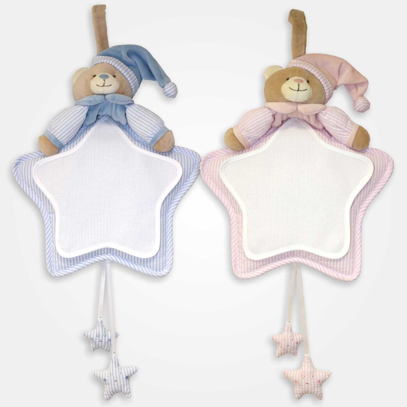 I Ricami del Cuore Coccarde Nascita Coccarda Nascita Orsetto da Ricamare – FN1034