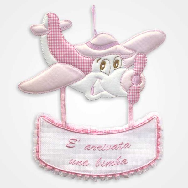 I Ricami del Cuore Coccarde Nascita Coccarda Nascita Aeroplano – FN932.B 3