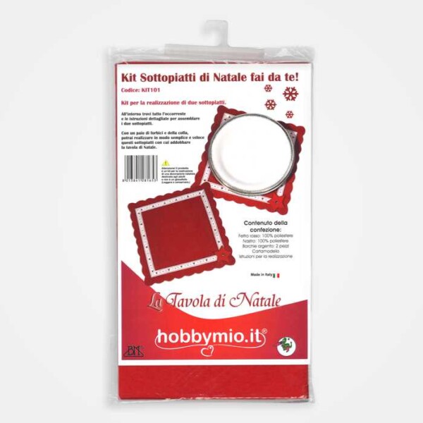 I Ricami del Cuore Kit fai da te Kit Sottopiatti Fai da Te Natalizio – KIT101 I Ricami del Cuore Kit fai da te Kit Sottopiatti Fai da Te Natalizio – KIT101