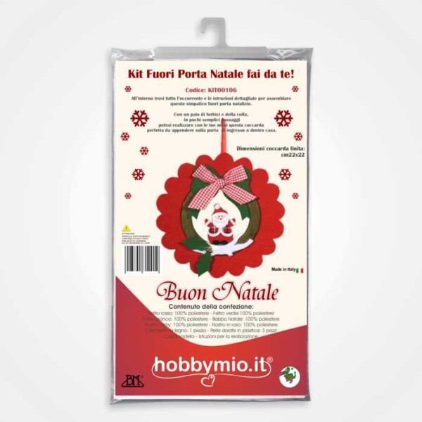 I Ricami del Cuore Kit fai da te Kit Fuori Porta Natalizio Fai da Te – KIT106 I Ricami del Cuore Kit fai da te Kit Fuori Porta Natalizio Fai da Te – KIT106