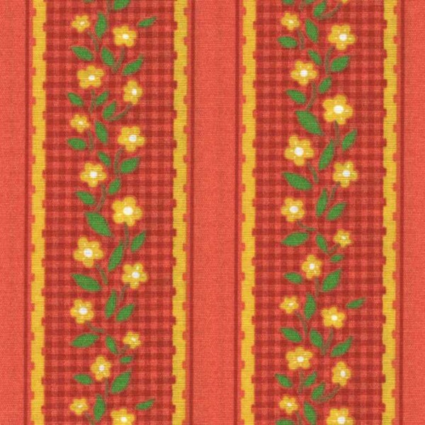 I Ricami del Cuore Linea Tessuti 1 Mt. Tessuto Righe e  Fiori – TS1714
