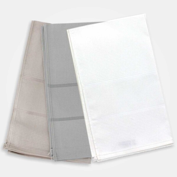 I Ricami del Cuore Cucina Set 3 Strofinacci con Tela AIDA, 3 Matassine e Alfabeto – XPCU342.KT MIX3